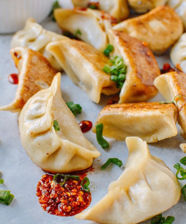Chinese Chicken Dumplings with Shiitake Mushrooms