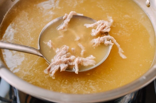 Chicken Stock with Pork Added, thewoksoflife.com