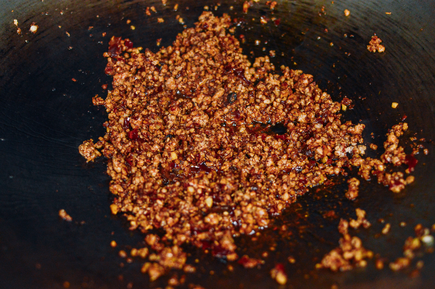 Mapo Tofu meat mixture, thewoksoflife.com