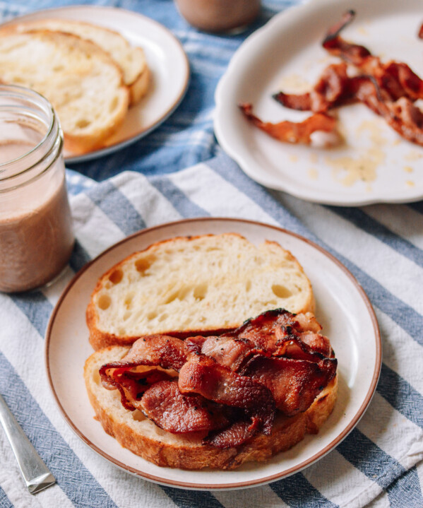 Wok Bacon Sandwiches on Sourdough, thewoksoflife.com